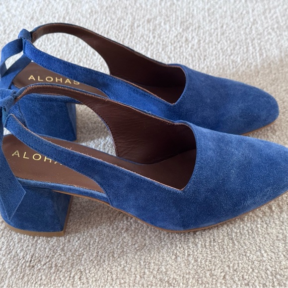 ALOHAS Shoes - ALOHAS Blue Suede Heels